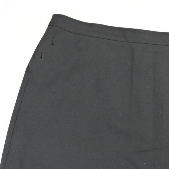 Banana Republic 14 Black Scalloped Stretch Womens‎ Straight Pencil Skirt - Picture 2 of 8